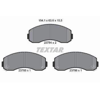 TEXTAR Bremsbelagsatz, Scheibenbremse 2378401 für...