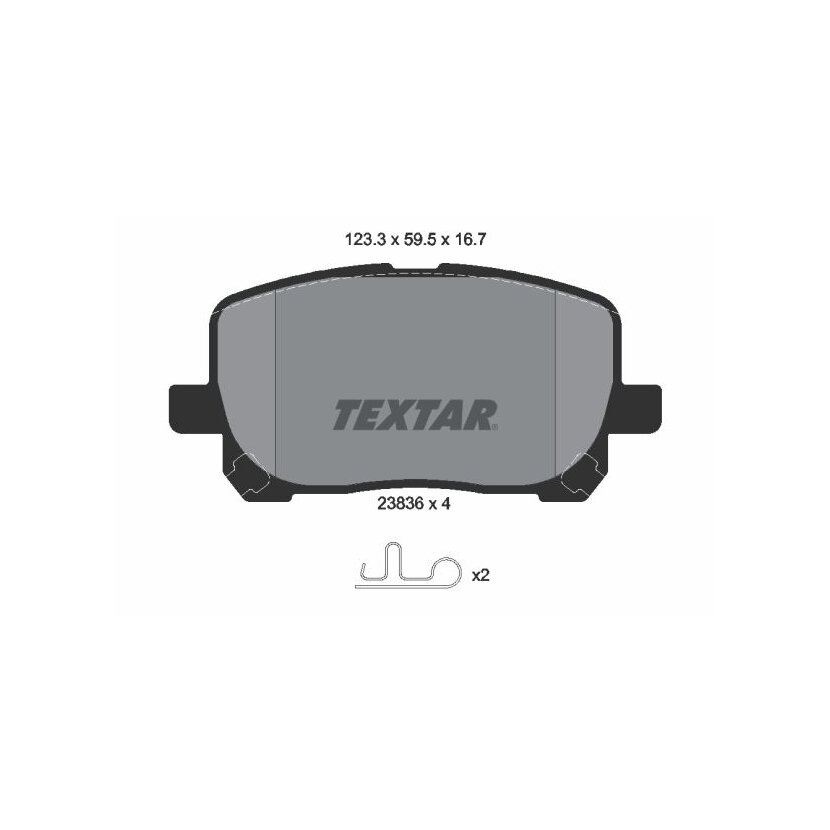 TEXTAR Bremsbelagsatz, Scheibenbremse 2383601 für 0446544050