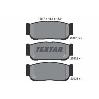 TEXTAR Bremsbelagsatz, Scheibenbremse 2393101 für...