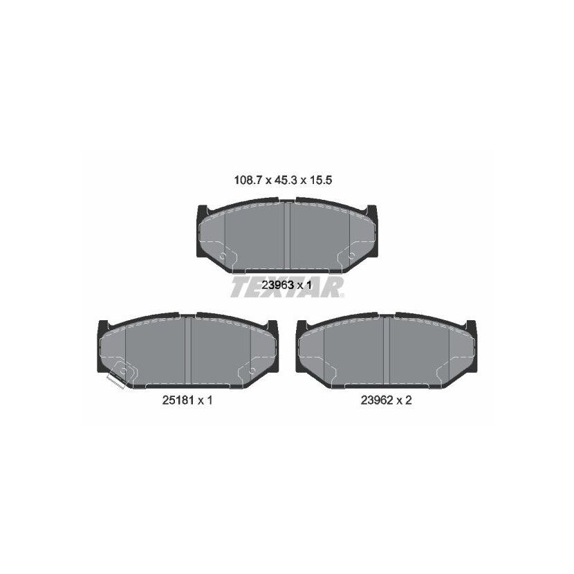 TEXTAR Bremsbelagsatz, Scheibenbremse 2396302 für MQ502363