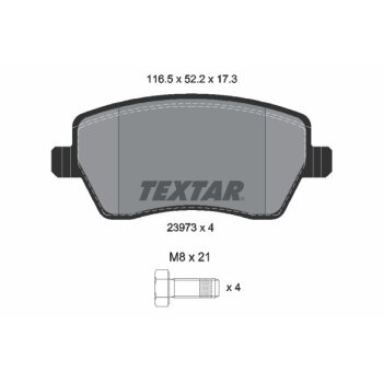 TEXTAR Bremsbelagsatz, Scheibenbremse 2397301 für...