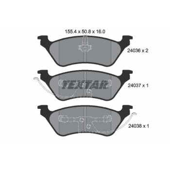 TEXTAR Bremsbelagsatz, Scheibenbremse 2403601 für...