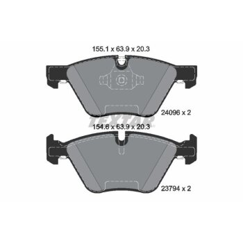 TEXTAR Bremsbelagsatz, Scheibenbremse 2409601 für...