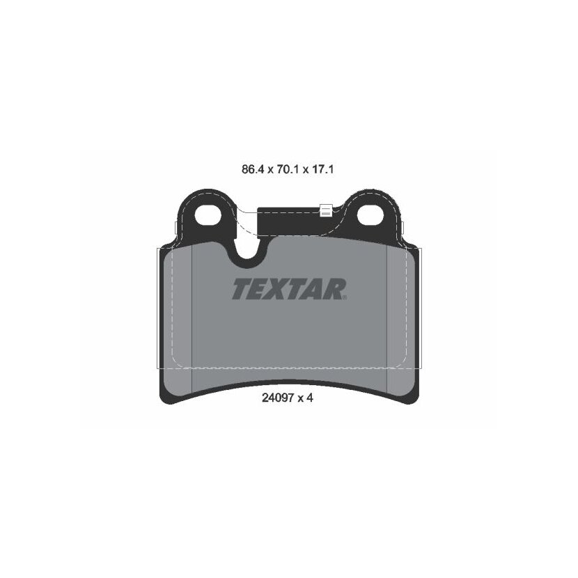 TEXTAR Bremsbelagsatz, Scheibenbremse 2409701 für 7L6698451B