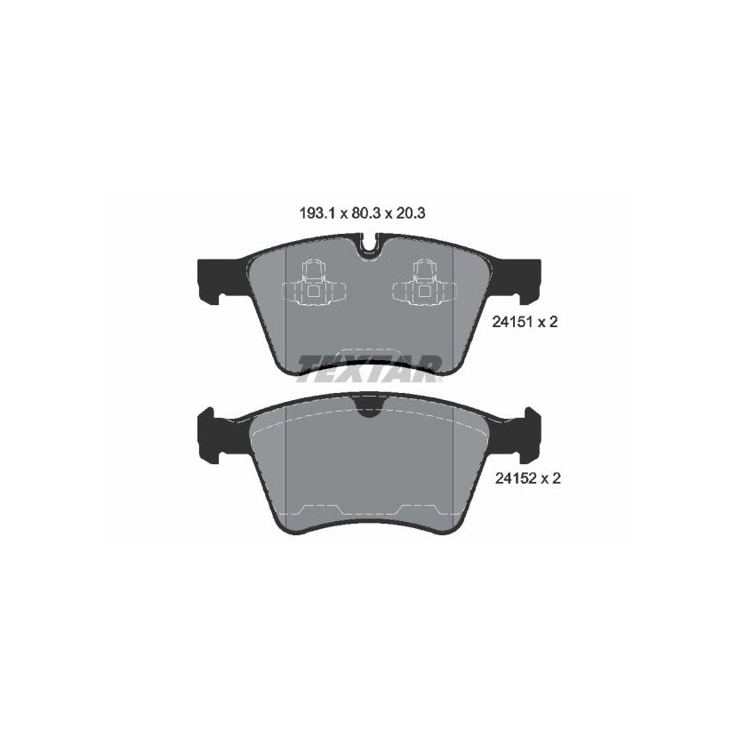TEXTAR Bremsbelagsatz, Scheibenbremse 2415101 für 1644201320