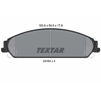 TEXTAR Bremsbelagsatz, Scheibenbremse 2416401 für...