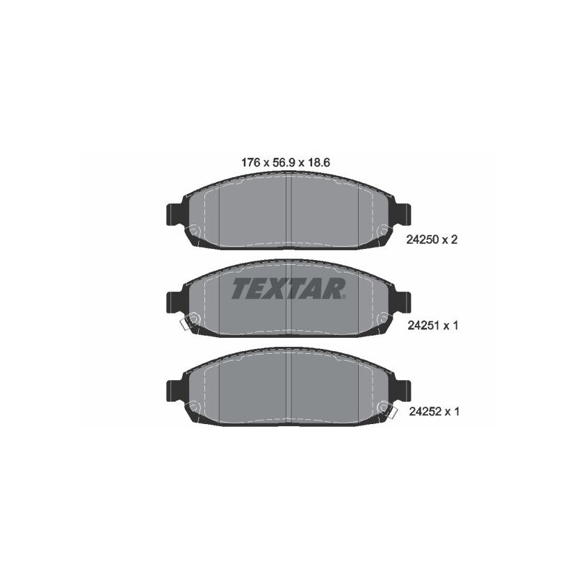 TEXTAR Bremsbelagsatz, Scheibenbremse 2425001 für 5080868AC