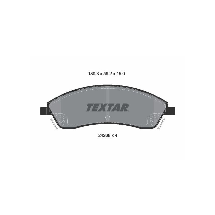 TEXTAR Bremsbelagsatz, Scheibenbremse 2426801 für 18047988