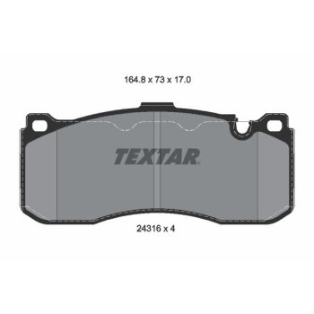 TEXTAR Bremsbelagsatz, Scheibenbremse 2431601 für...