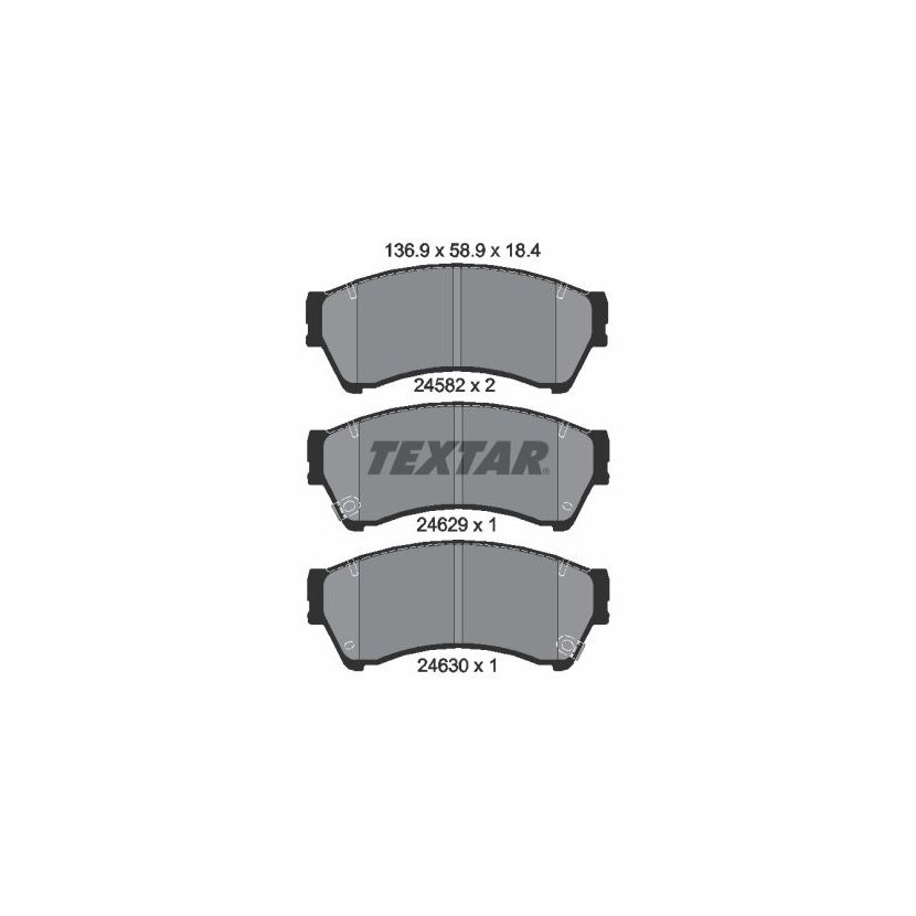 TEXTAR Bremsbelagsatz, Scheibenbremse 2458202 für GSYD3328Z9C