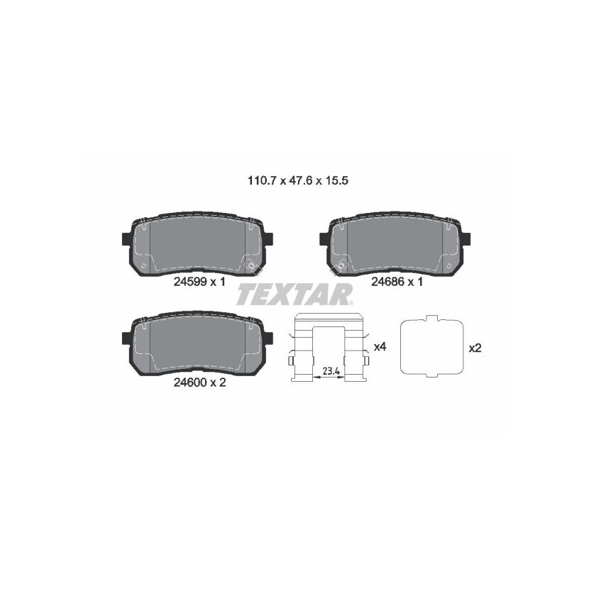 TEXTAR Bremsbelagsatz, Scheibenbremse 2459904 für S58302C5A70