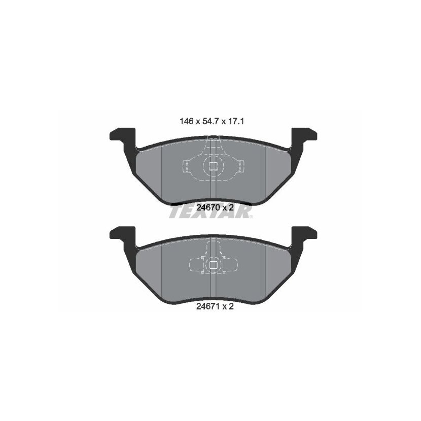 TEXTAR Bremsbelagsatz, Scheibenbremse 2467001 für 5L842200AA