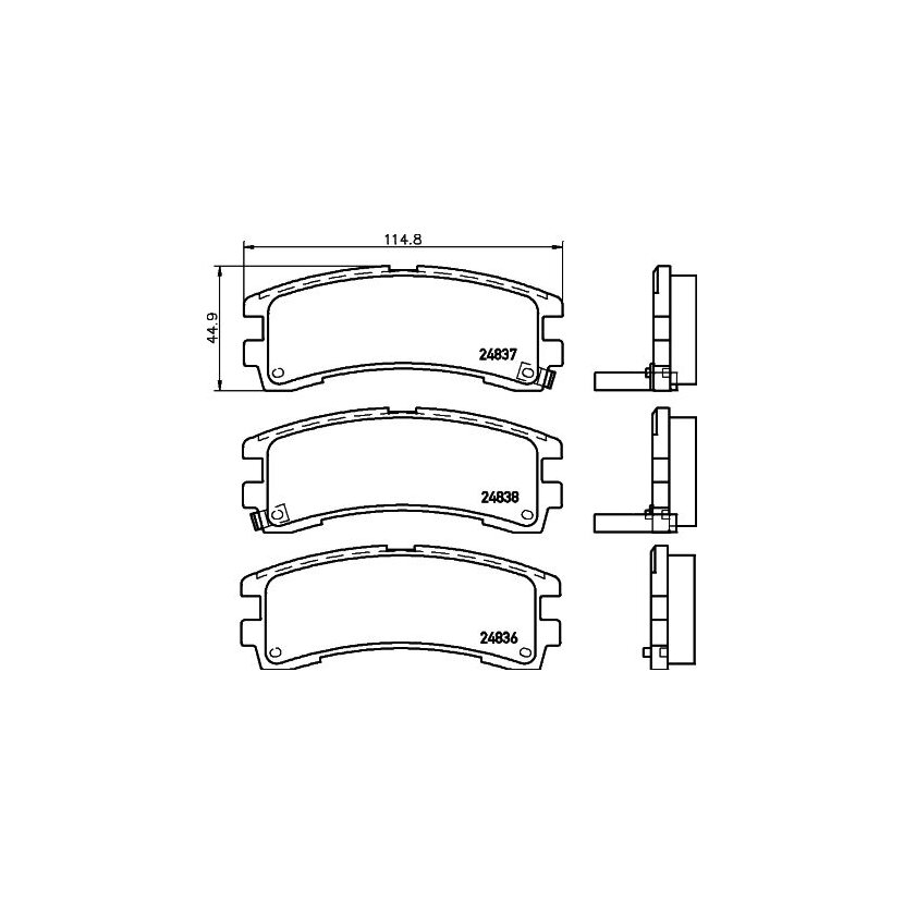 TEXTAR Bremsbelagsatz, Scheibenbremse 2483602 für AY060NS002