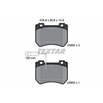 TEXTAR Bremsbelagsatz, Scheibenbremse 2485201 für...
