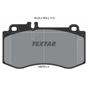 TEXTAR Bremsbelagsatz, Scheibenbremse 2497601 für...