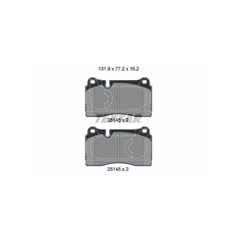 TEXTAR Bremsbelagsatz, Scheibenbremse 2514501 für 8J0698151M