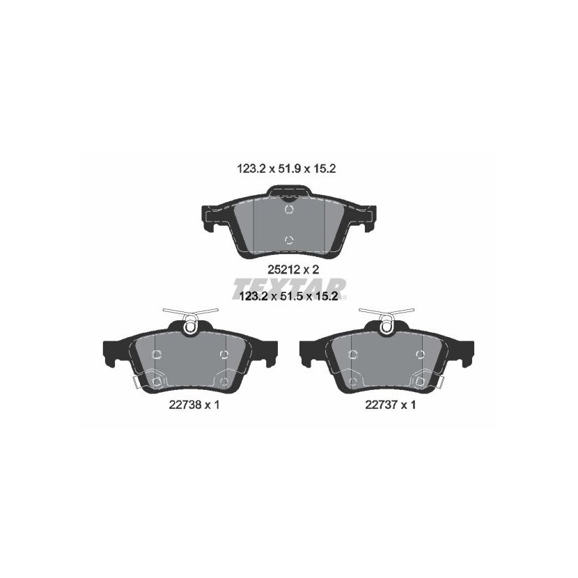 TEXTAR Bremsbelagsatz, Scheibenbremse 2521204 für G1FY2M008AB