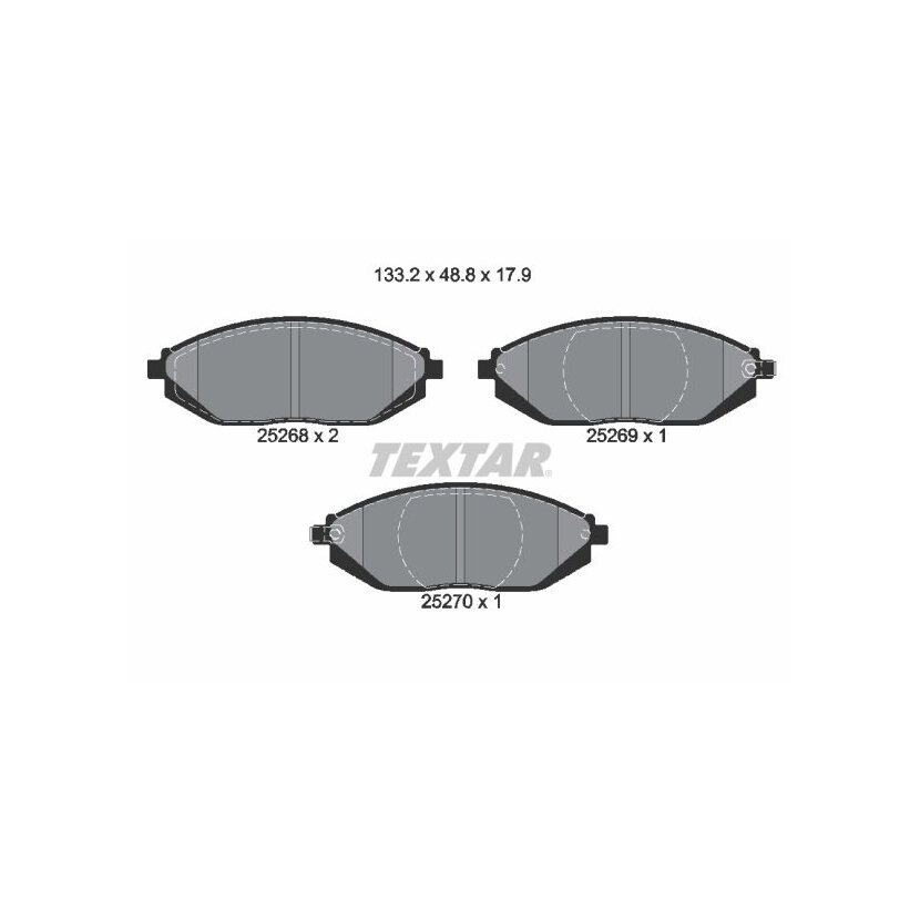 TEXTAR Bremsbelagsatz, Scheibenbremse 2526801 für 04465B5070