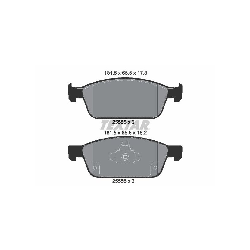 TEXTAR Bremsbelagsatz, Scheibenbremse 2555501 für CV612001CE