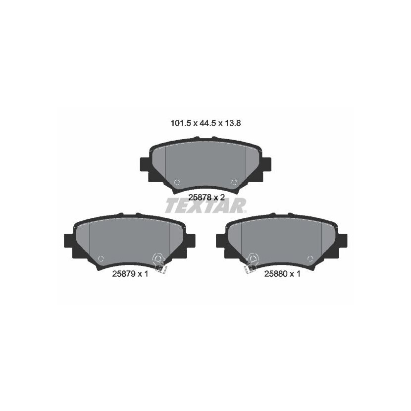 TEXTAR Bremsbelagsatz, Scheibenbremse 2587801 für B4Y02648ZB