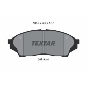 TEXTAR Bremsbelagsatz, Scheibenbremse 2621901 für...