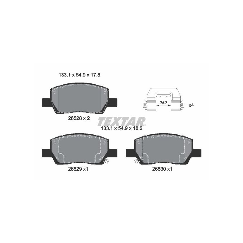 TEXTAR Bremsbelagsatz, Scheibenbremse 2652801 für 58101K7A70