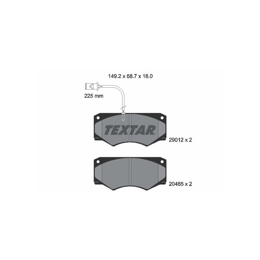 TEXTAR Bremsbelagsatz, Scheibenbremse 2901201 für 0000001908045