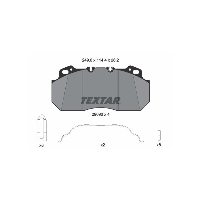 TEXTAR Bremsbelagsatz, Scheibenbremse 2909006 für 20825594