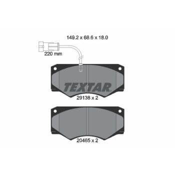 TEXTAR Bremsbelagsatz, Scheibenbremse 2913801 für...