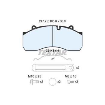 TEXTAR Bremsbelagsatz, Scheibenbremse 2914302 für...