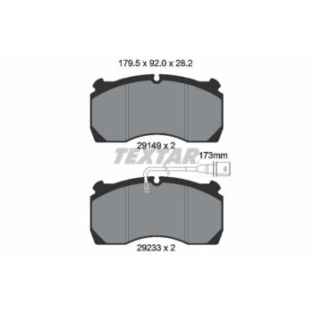 TEXTAR Bremsbelagsatz, Scheibenbremse 2914901