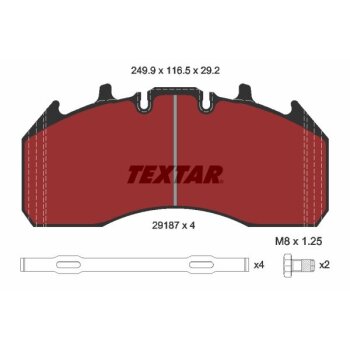 TEXTAR Bremsbelagsatz, Scheibenbremse 2918701