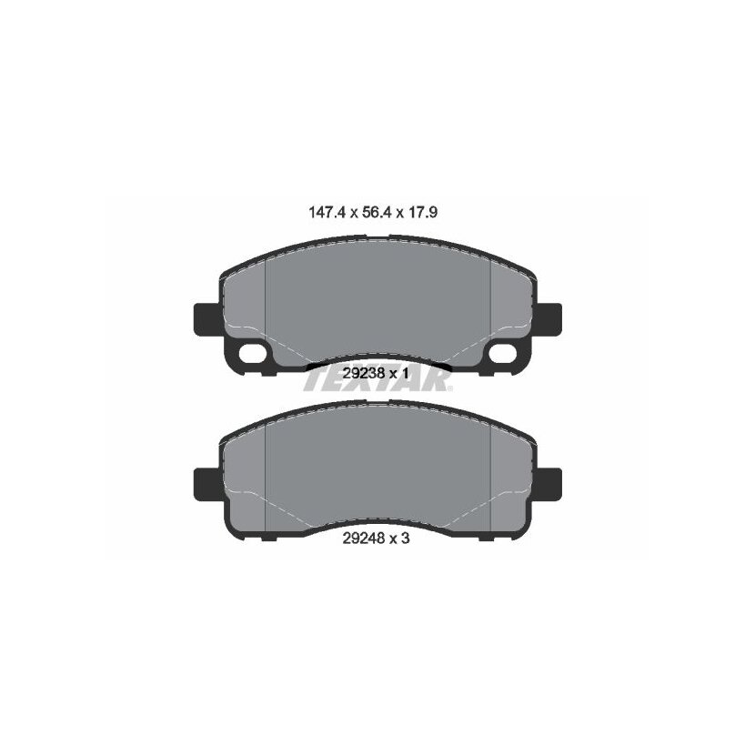 TEXTAR Bremsbelagsatz, Scheibenbremse 2923801 für MK449937