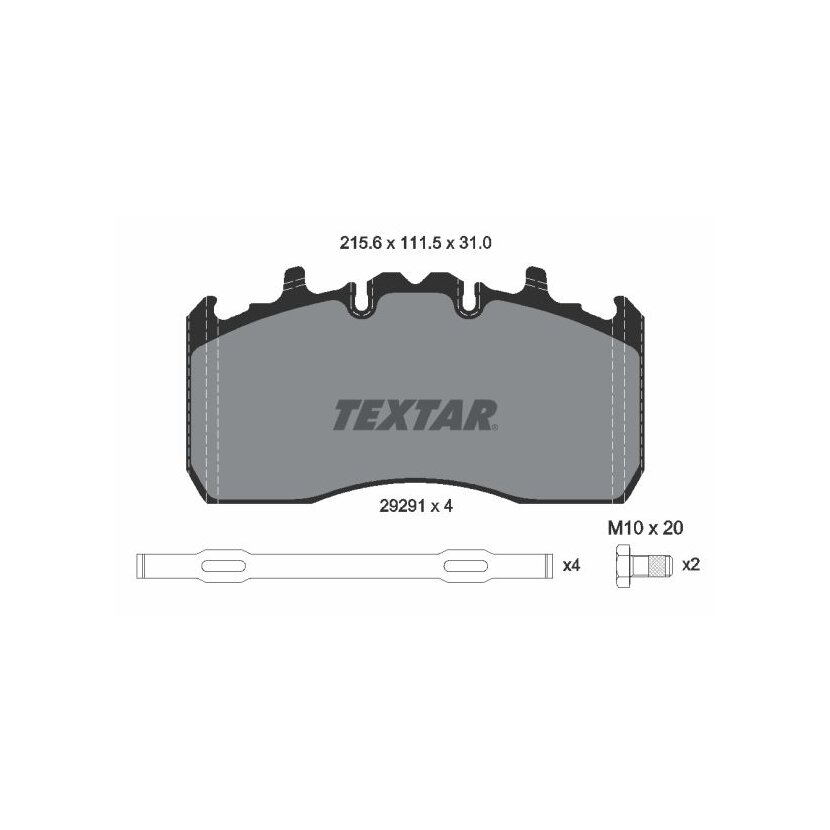 TEXTAR Bremsbelagsatz, Scheibenbremse 2929101 für 22120796