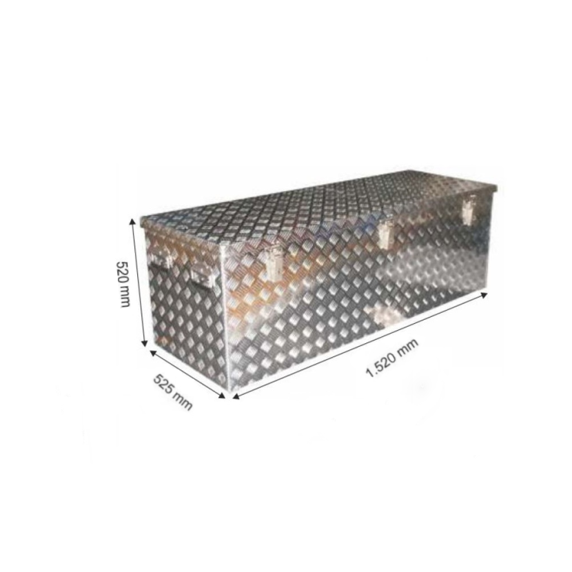 Alu Stirnwandkasten inklusive Gasdruckfeder - 1520 x 525 x 520 mm