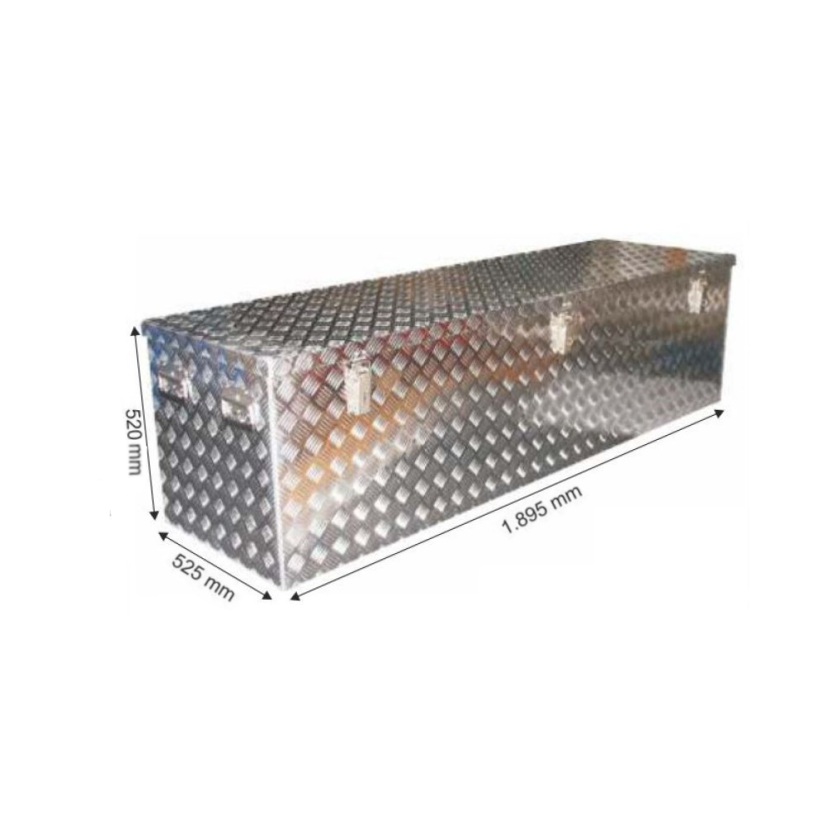 Alu Stirnwandkasten - inklusive Gasdruckfeder - 1895 x 525 x 520 mm
