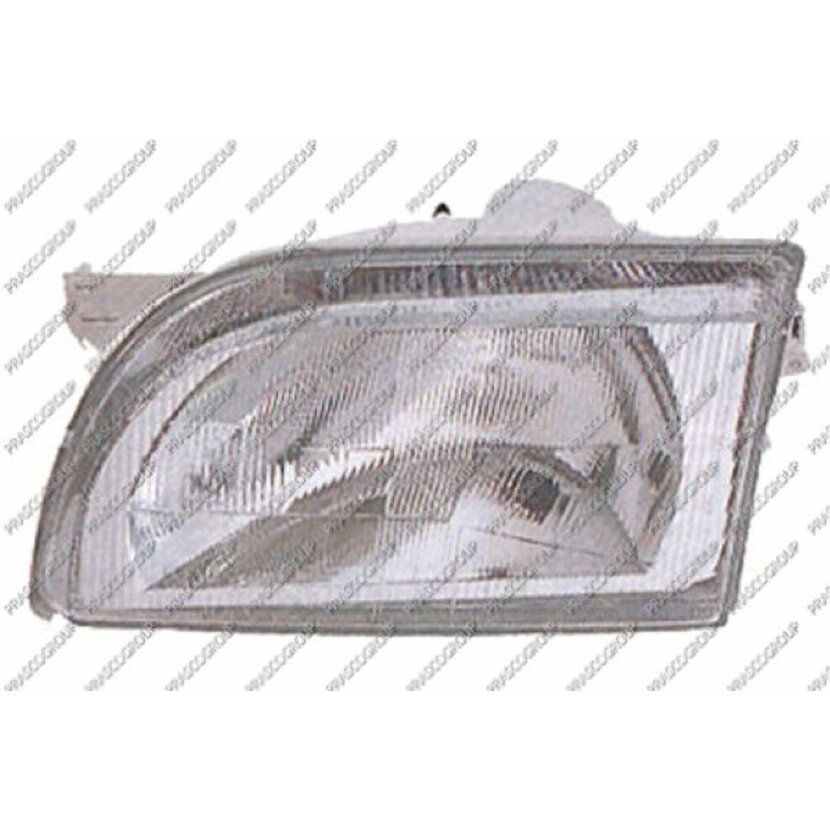 PRASCO Scheinwerfer links H4 passend für Leuchtweitenregulierung Glas Polycarbonat passend für Ford - Transit Mk IV - Mod. 09/91 - 07/94 - FD9064804