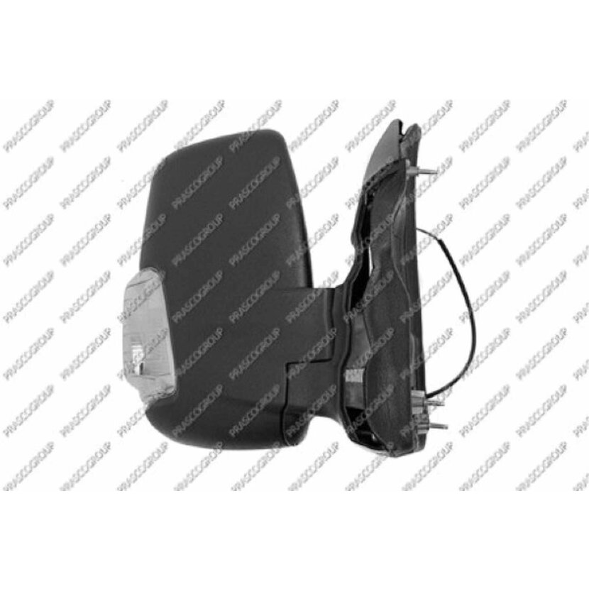 PRASCO Außenspiegel rechts elektrisch schwarz heizbar mit kurzem Arm mit Blinker weiß konvex /verchromt passend für Ford - Transit (TTG) - Mod. 01/14 - 08/19 - FD9137103