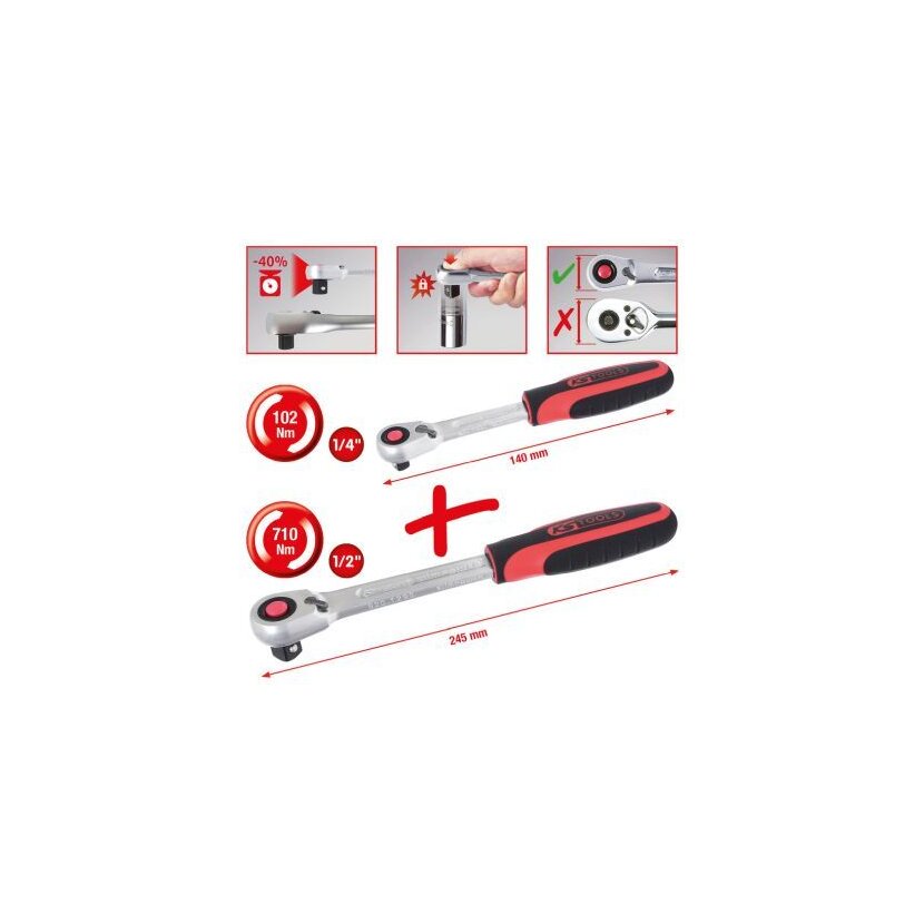 KS TOOLS Umschaltknarren-Satz 920.0002 - 9200002