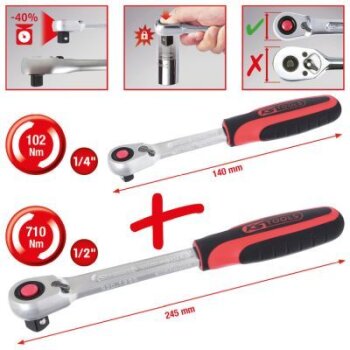 KS TOOLS Umschaltknarren-Satz 920.0002 - 9200002