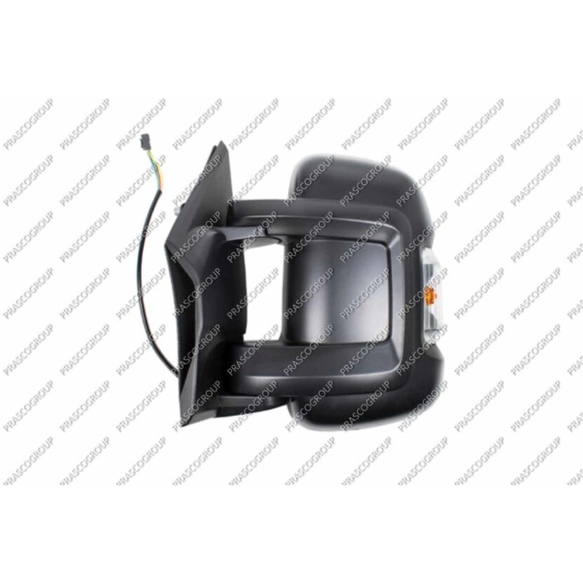 PRASCO Spiegel links elektrisch schwarz heizbar mit Blinker mit kurzem Arm 16W Lampe passend für Fiat - Ducato - Mod. 08/06 - 05/14 - FT9307314