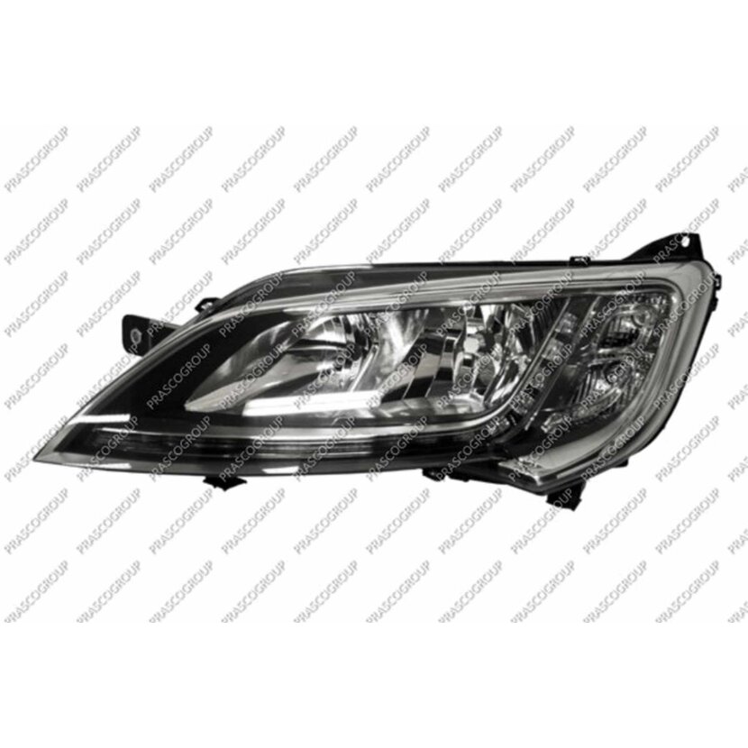 PRASCO Scheinwerfer links H7+H7 mit Leuchtweitenregulierung mit Motor mit Kurvenlicht LED schwarz passend für Fiat - Ducato - Mod. 07/14 - FT9324944