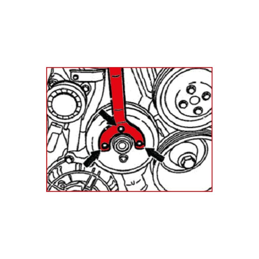 KS TOOLS Montagewerkzeug, Lüfter (Flüssigkeitsreibungskupplung) 150.3008 - 1503008