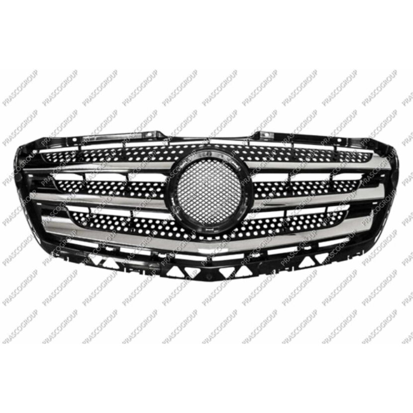 PRASCO Kühlergitter schwarz mit verchromter Leiste passend für Mercedes - Sprinter - Mod. 09/13 - 01/18 - ME9212011