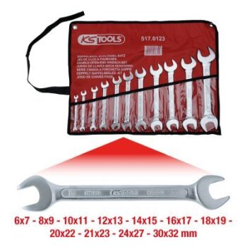 KS TOOLS Doppel-Gabelschlüsselsatz 517.0123 - 5170123