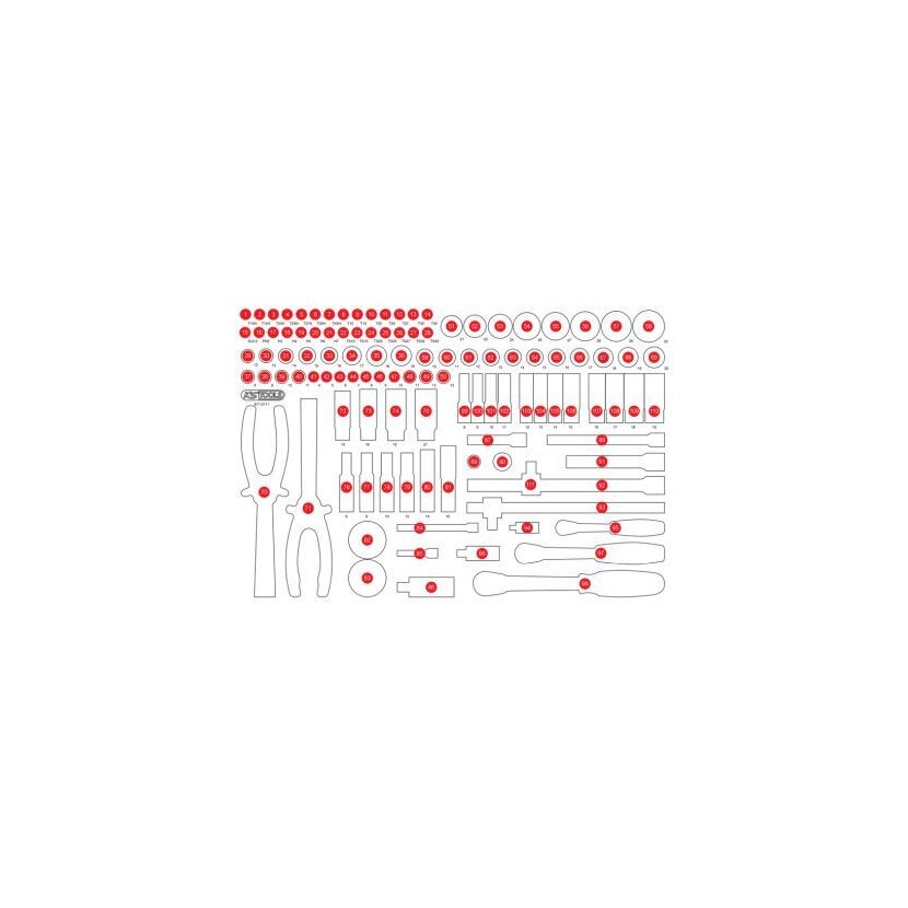 KS TOOLS Schaumstoffeinlage, Sortimentskasten 811.0111-97 - 811011197