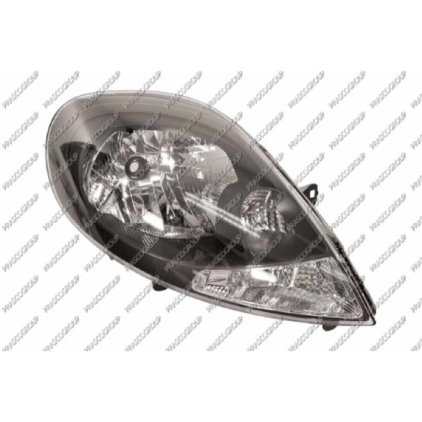 PRASCO Scheinwerfer rechts H4 mit Leuchtweitenregulierung mit Motor schwarz passend für Opel/Vauxhall - Vivaro - Mod. 08/07 - 02/14 - OP9344823