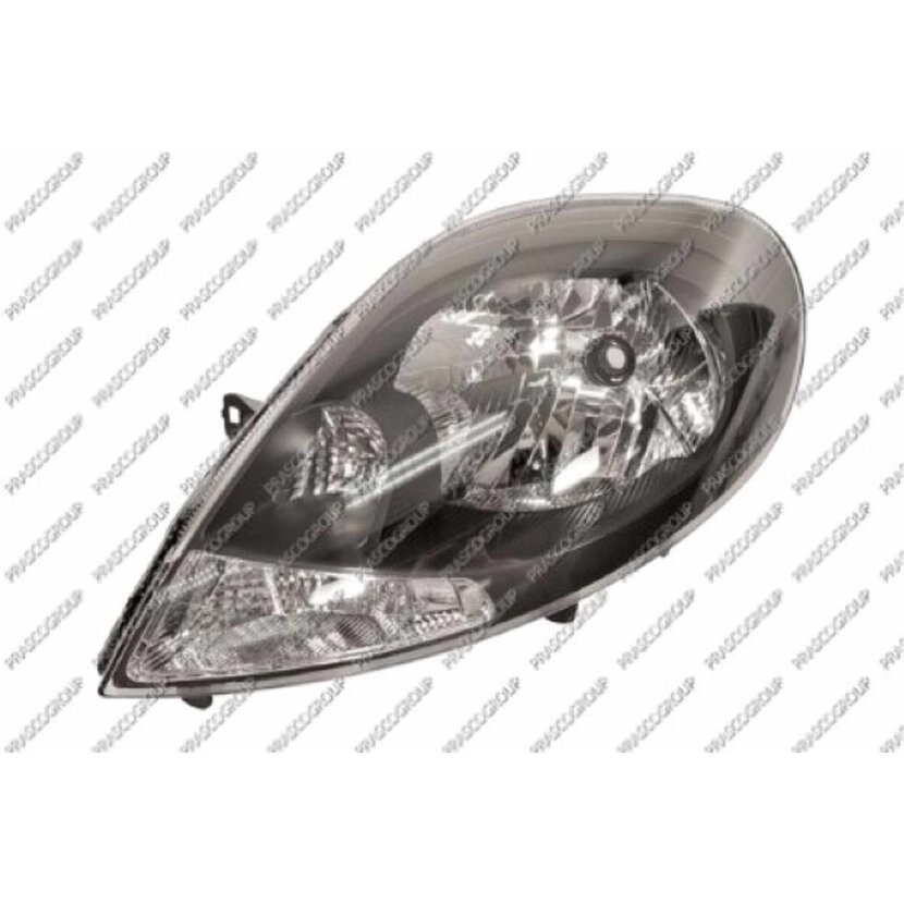 PRASCO Scheinwerfer links H4 mit Leuchtweitenregulierungohne Motor schwarz passend für Opel/Vauxhall - Vivaro - Mod. 08/07 - 02/14 - OP9344834