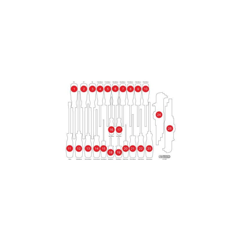 KS TOOLS Schaumstoffeinlage, Sortimentskasten 811.0041-97 - 811004197
