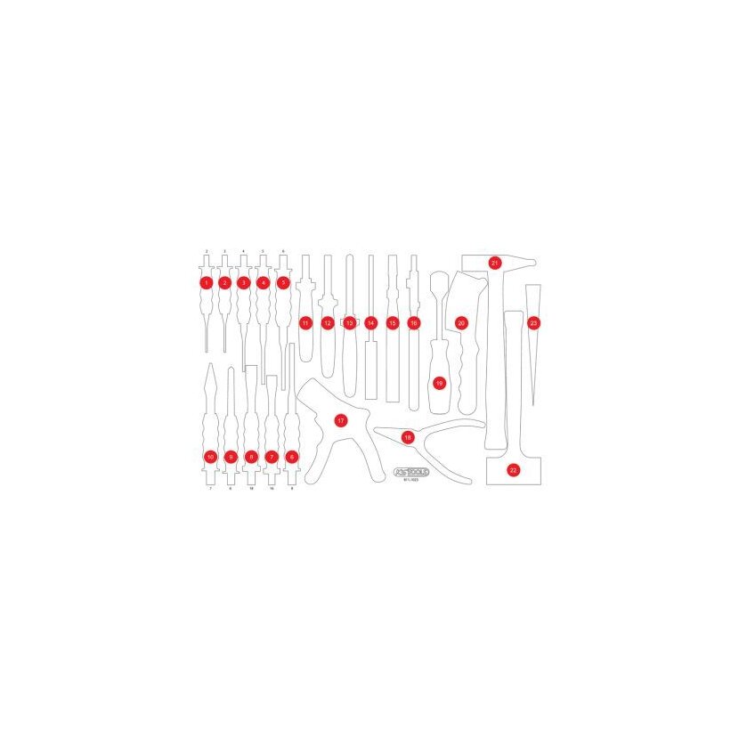 KS TOOLS Schaumstoffeinlage, Sortimentskasten 811.1023-97 - 811102397